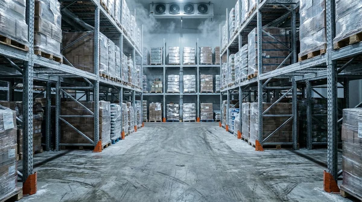Illustrative cold-storage interior